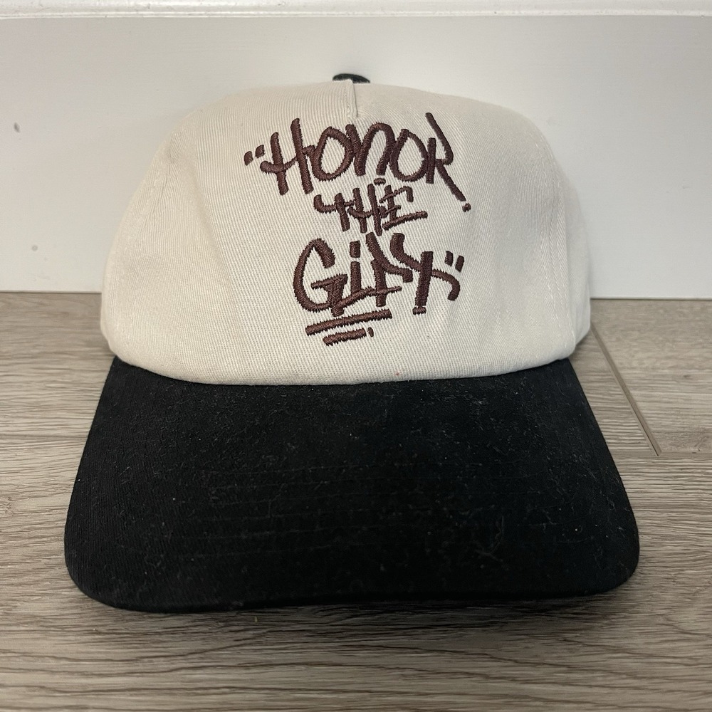 Honor The Gift Script Logo Two-Tone Tan & Black Dad Hat